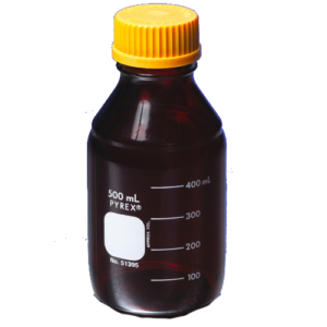 Low Actinic 1L Round Media Storage Bottles, with GL45 Screw Cap