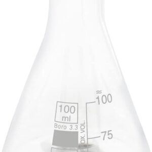 Flask, Clear, Conical, Graduated, (Erlenmeyer) Narrow Mouth, 100ML