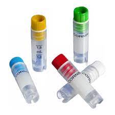 431416- Corning 2mL Assorted Colors Internal Threaded Polypropylene Cryogenic Vial, Self-Standing with Round Bottom