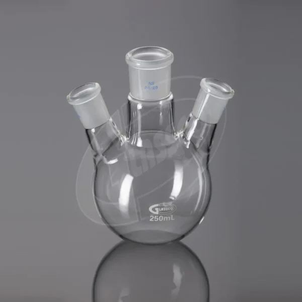 060.470.09 - 500ml Flasks, Round Bottom, 3 Necks Angular, ASTM