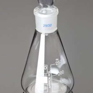 076.276.01A - 100ml Flask, Conical, Ground Joint, Penny head glass stopper