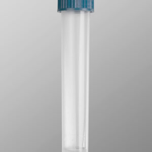 SCT-10ML - Axygen® 10 mL Self Standing Screw Cap Transport Tube with Blue Cap, Clear, Nonsterile, 1000 Tubes and Caps/Case