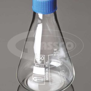 075.202.02 - 100ml Flask Erlenmeyer, with Screw Cap, ASTM