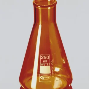 231.519.05 - 500ml Flask, Amber, Conical, Graduated, (Erlenmeyer) Narrow Mouth, ASTM E-438, ISO 1773