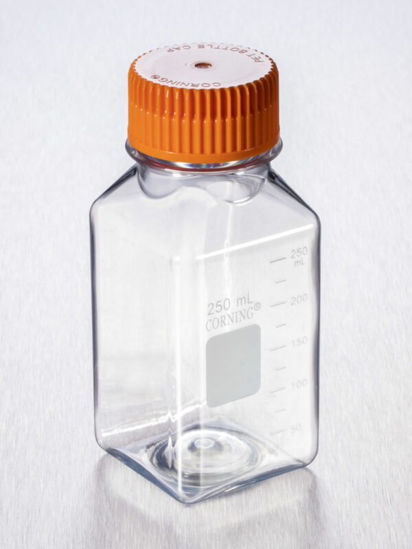 431531 - Corning® 250 mL Square PET Storage Bottles with 45 mm Caps