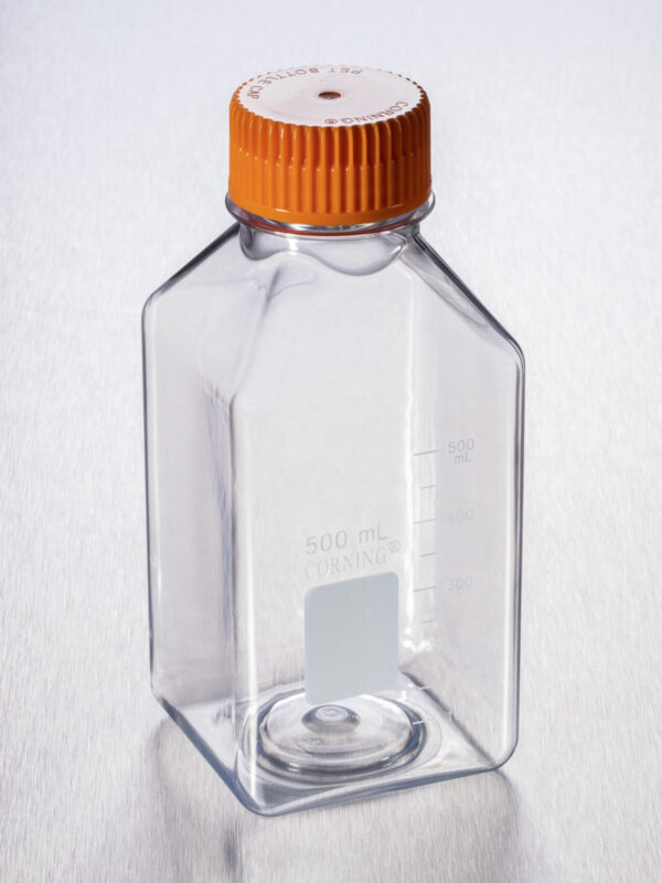 431532 - Corning® 500 mL Square PET Storage Bottles with 45 mm Caps