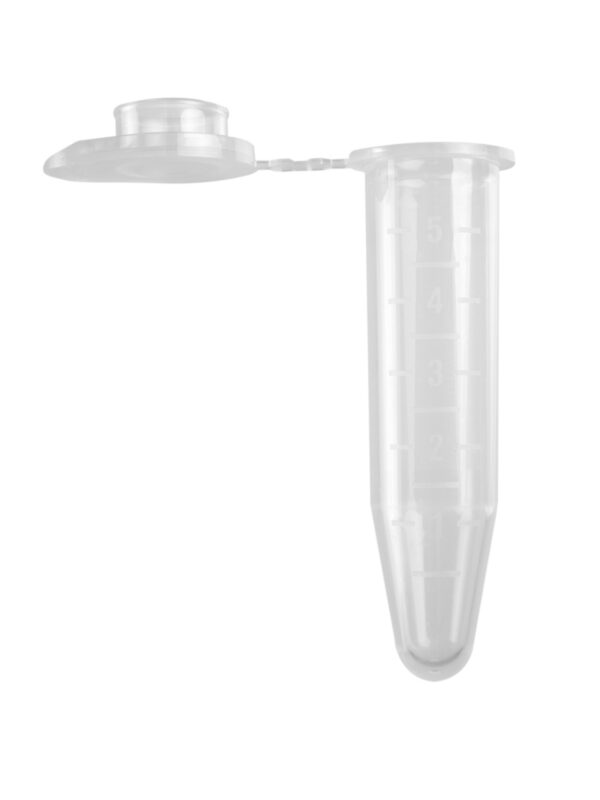 MCT-500-C - Axygen® 5.0 mL MaxyClear Snaplock Microcentrifuge Tube, Polypropylene, Clear, Nonsterile,250 Tubes/Pack, 5 Packs/Case