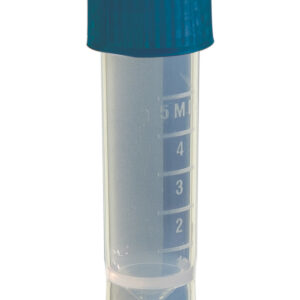 SCT-5ML-S - Axygen® 5 mL Self Standing Screw Cap Transport Tube with Blue Cap, Clear, Sterile, 500 Tubes and Caps/Case