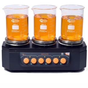 716.DNAG.01 - 3 Station Magnetic Stirrer With Hotplate