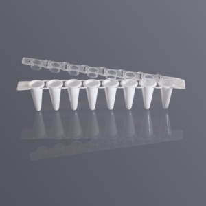 Axygen® 0.1 mL Low Profile Polypropylene Thin Wall PCR Tube Strips and Real Time Strip Caps, 8 Tubes and Caps/Strip, White, Nonsterile