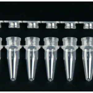 Axygen® 0.2 mL Polypropylene PCR Tube Strips and Flat Cap Strips, 8 Tubes/Strip, 8 Flat Caps/Strip, Clear, Nonsterile