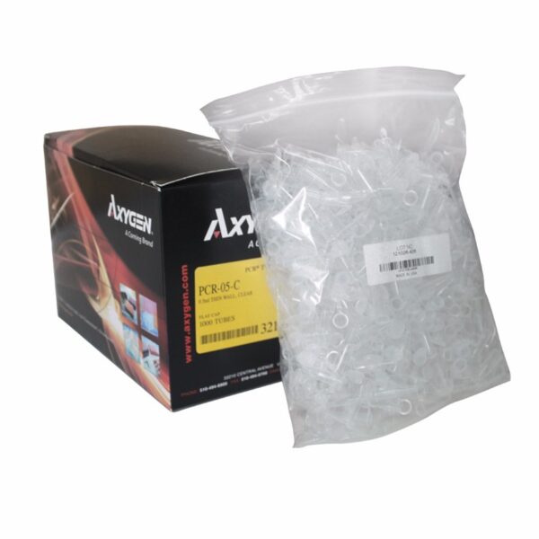 Axygen® 0.5 mL Thin Wall PCR Tubes with Flat Cap, Clear, Nonsterile, 1000/Cs - Image 2