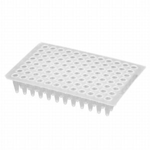 Axygen® 96-well Polypropylene Flat Top PCR Microplate, Low Profile, No Skirt, Clear, Nonsterile