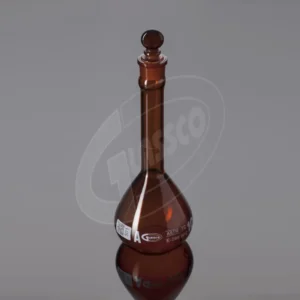 Amber Volumetric Flask, Qr Coded, CLASS A, SERIALIZED, With Penny Head Stopper, ASTM