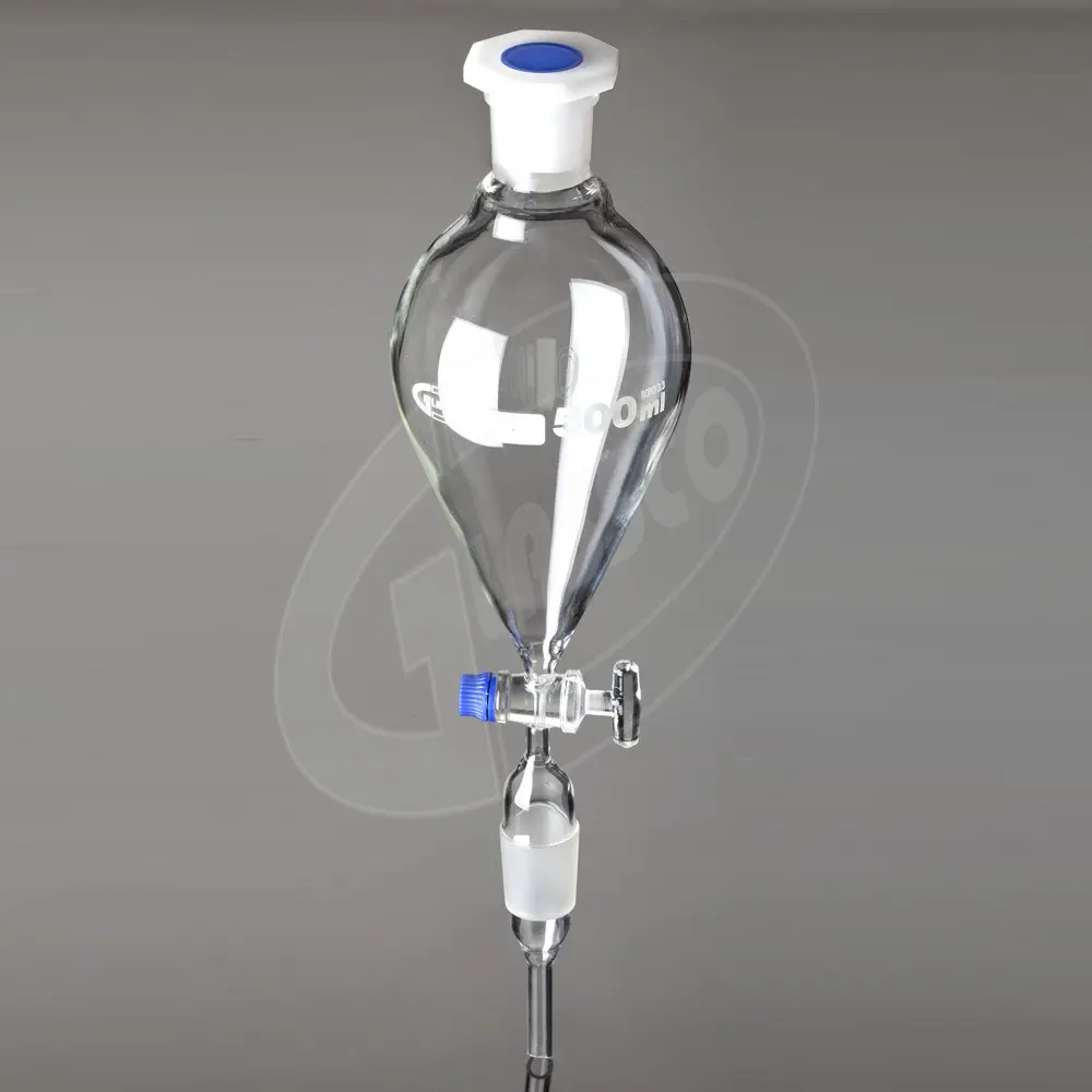Separating Funnel Pear shape, Solid Glass Stopcock