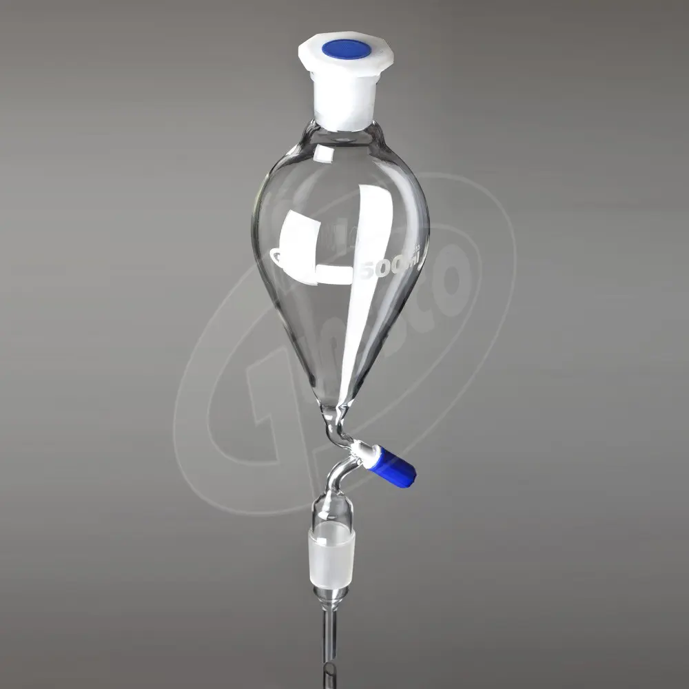 Separating Funnel Pear shape, Needle Valve Stopcock