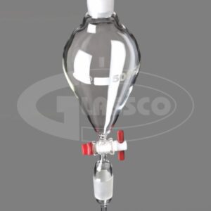Separating Funnel Pear shape, PTFE Stopcock