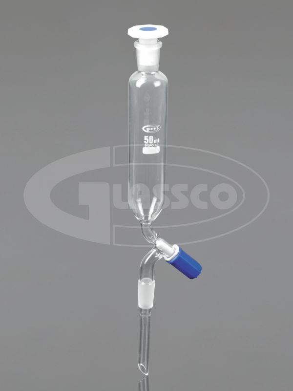 Separating Funnel, Cylindrical, Needle Valve Stopcock, DIN/ISO