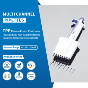 500.303.15 - 5 to 50µl High Performance Micro Volume Pipette, Multi Channel