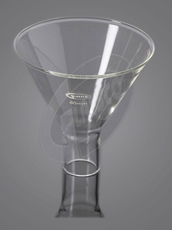 Funnel, Powder with fire polished rim and stem, ASTM